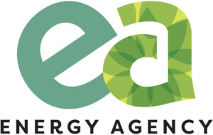 Letter e and a logo for Energy Agency